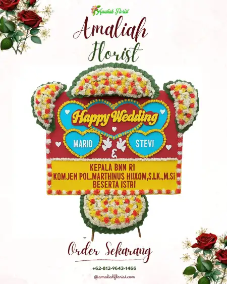 Papan Bunga Pernikahan Toloa